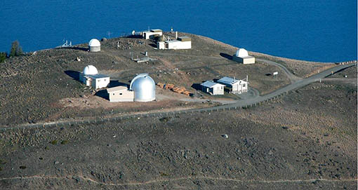 Mount John University Observatory from the air. Ph