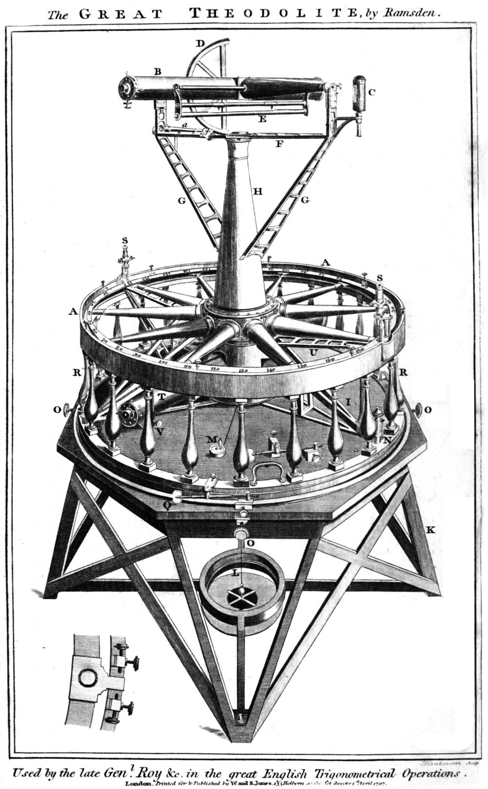 Large Theodolite (engraving by Hawksworth), made b