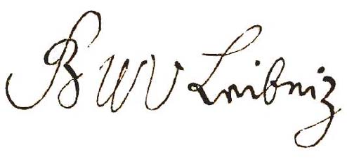 Signature of Leibniz