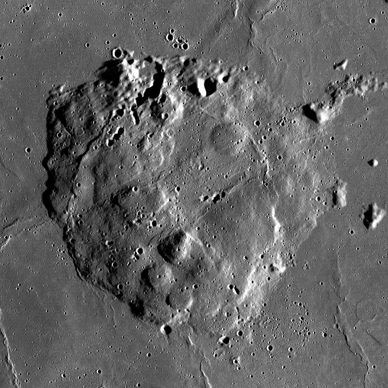 Mons Rümker, part of Oceanus Procellarum (NASA, L