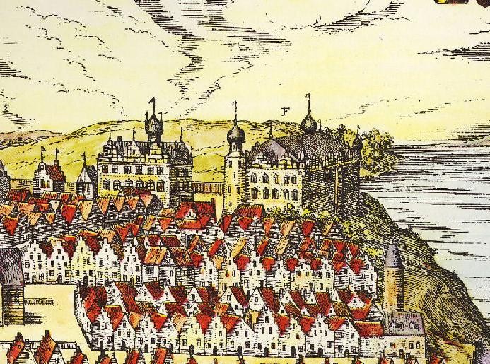 Castle of Kiel -- West wing (left) 1512, East wing