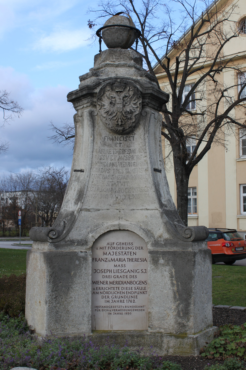 Liesganig Monument in the Neustadt end point of th
