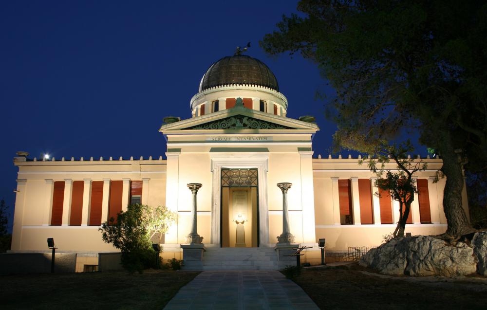 Athens Observatory at night Konstantina Sakellario