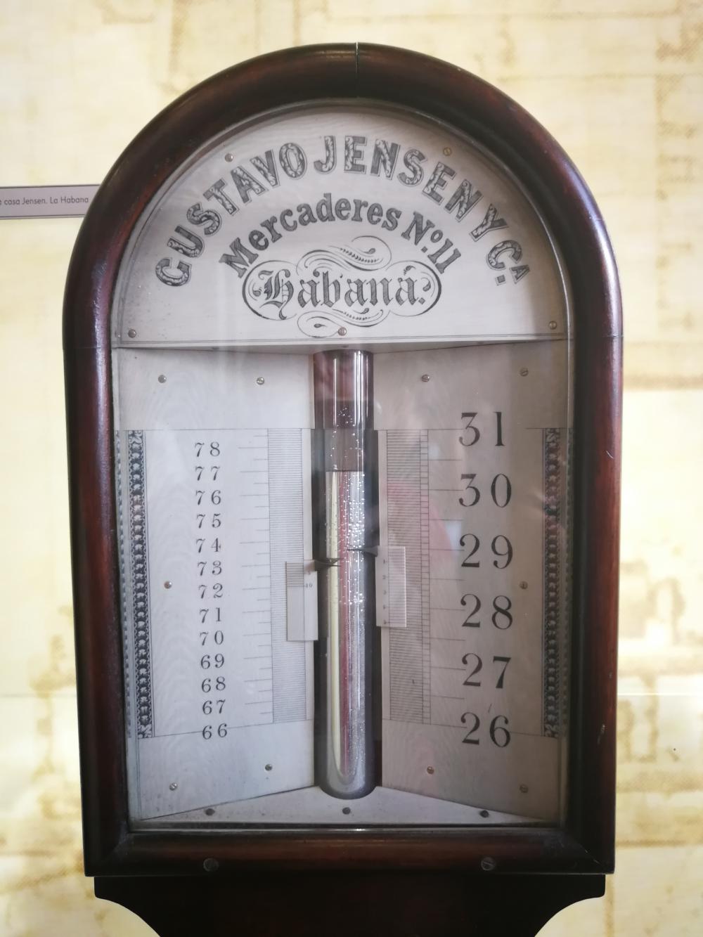 Barometer, Gustavo Jensen y Ca., Habana, Observato