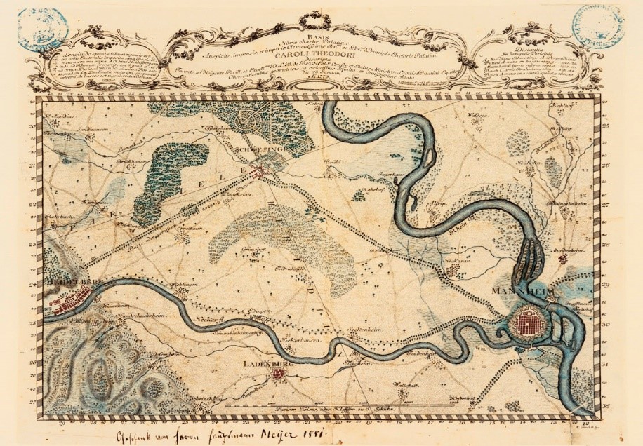 Small Electoral Palatinate Map, Mannheim 1771 (Tec