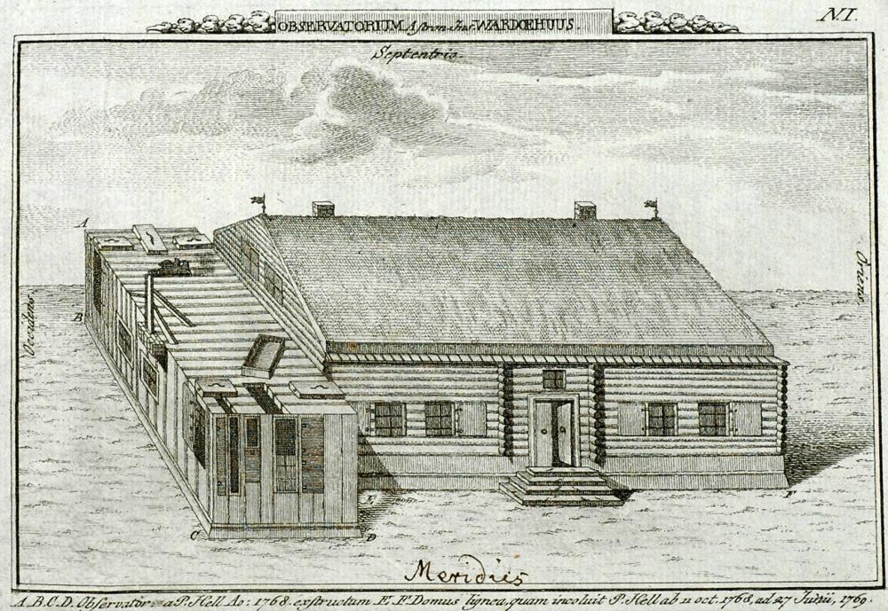The observatory of Maximilian Hell in Vardø, Norw