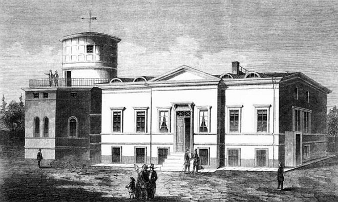 New Leipzig Observatory (1861), seen from North, t