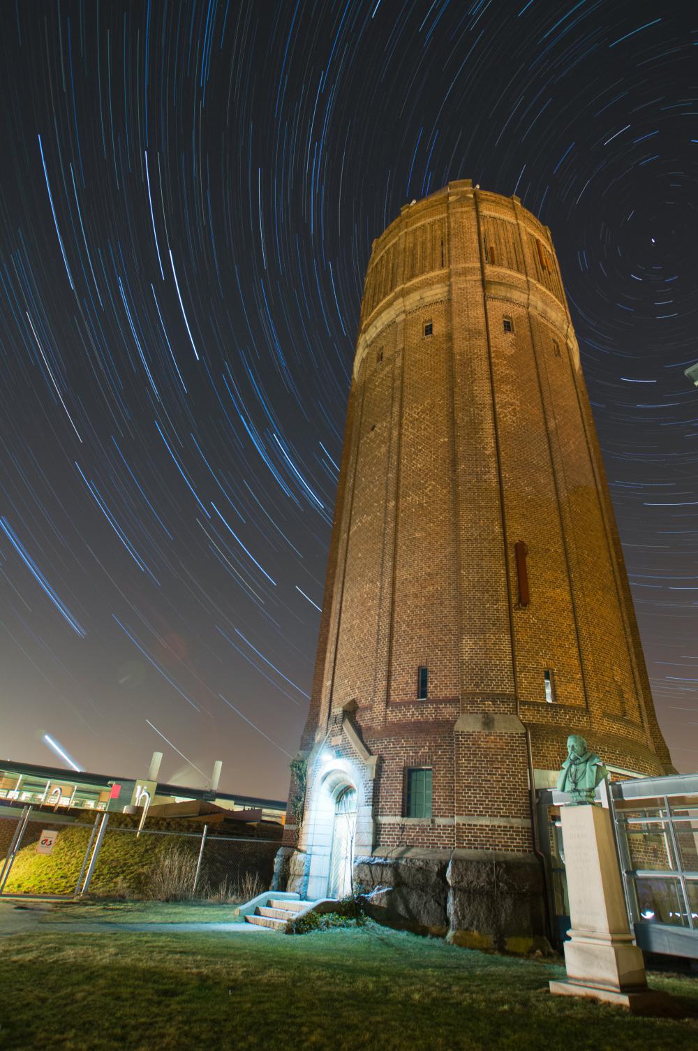 Water tower, Lund Observatory with the 1.4-m-Coud�