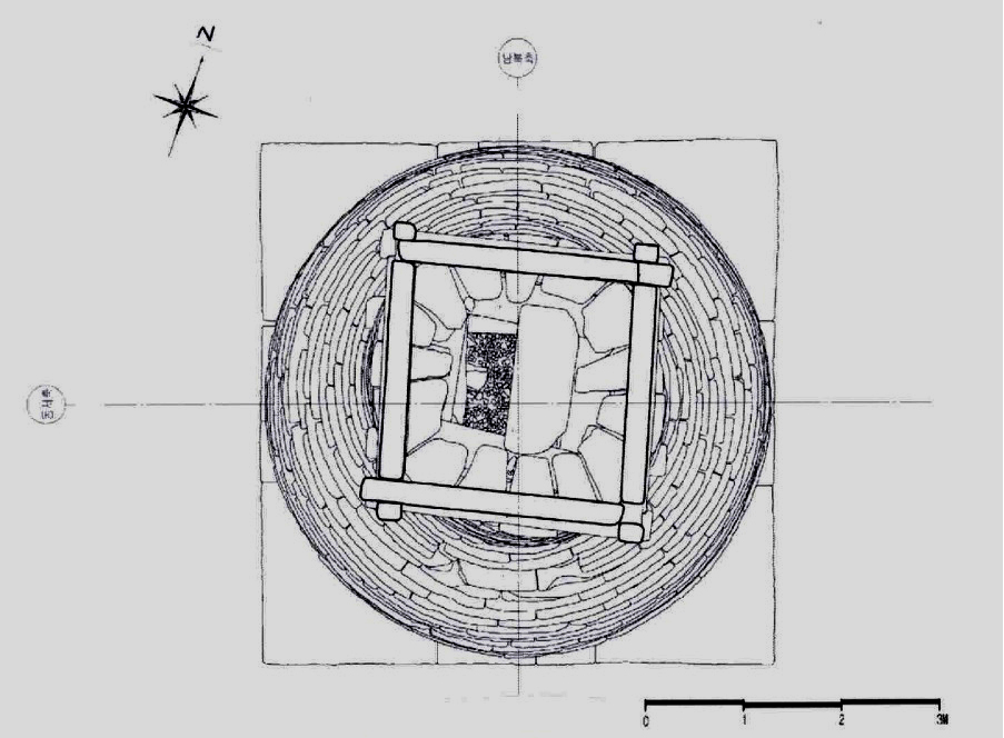 Cheomseongdae Observatory, plan of roof (National 