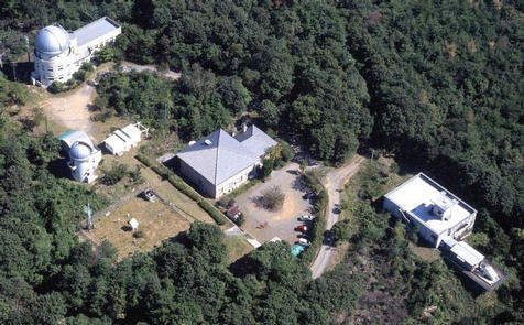 Kwasan Observatory, aerial photo. From left to rig